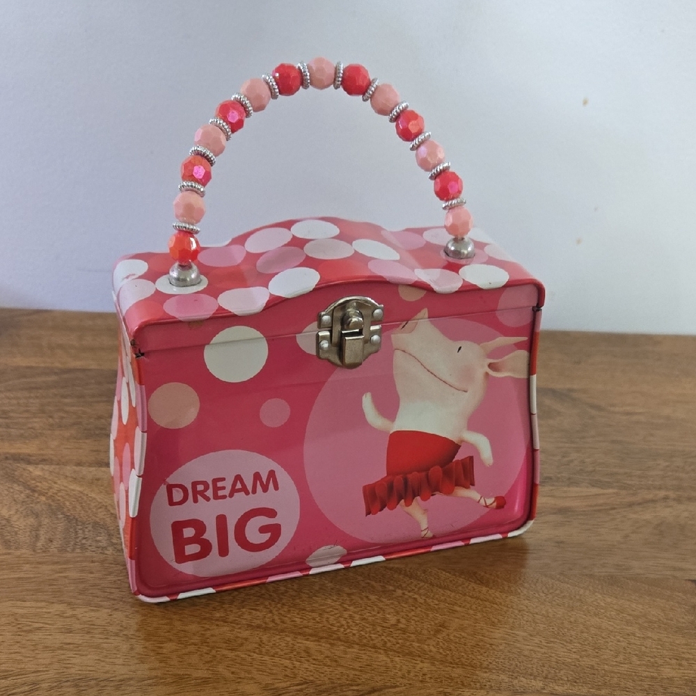 Olivia Purse Tin Box with Beaded Handle